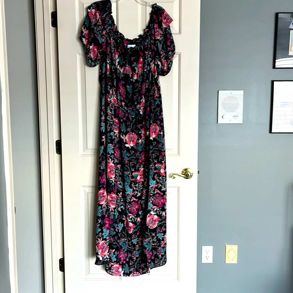Floral maxi dress, 2x